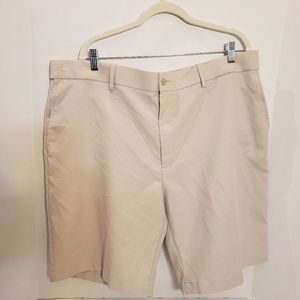 GRAND SLAM PERFORMANCE MENS TAN BEIGE KHAKI GOLF SHORTS WAIST SIZE 42